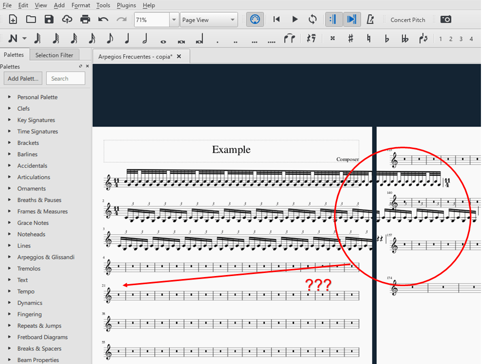 Problem working with 11/4 time signature. MuseScore